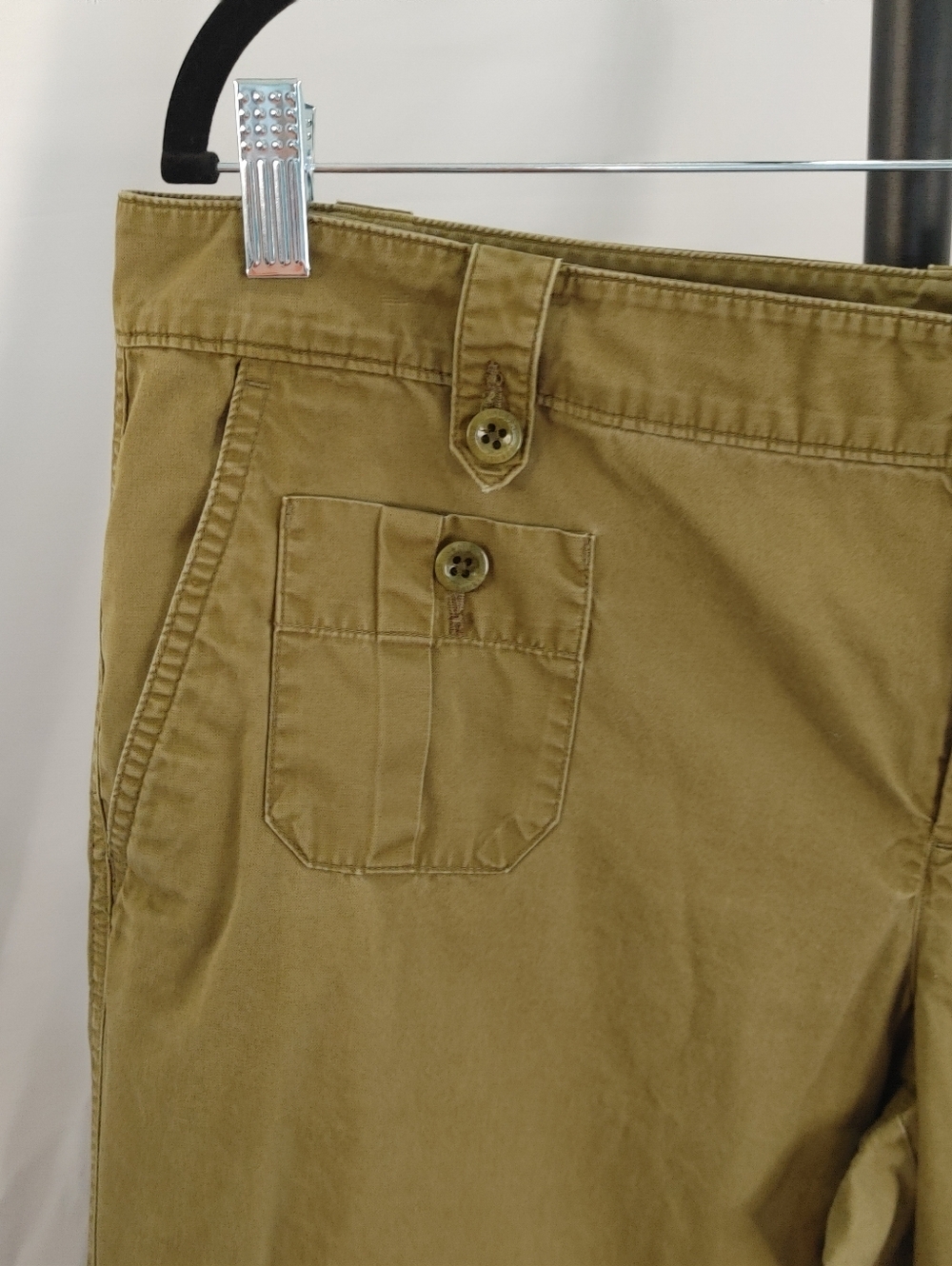 Lauren Ralph Lauren Petite Khaki Capri Pants Drawstring Hem Size 14P - Picture 5 of 11